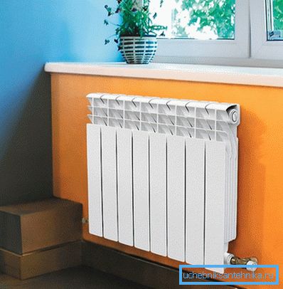 Batterie unter dem Fenster im Betriebsmodus