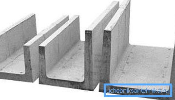 Betonschalen für die Wasserableitung