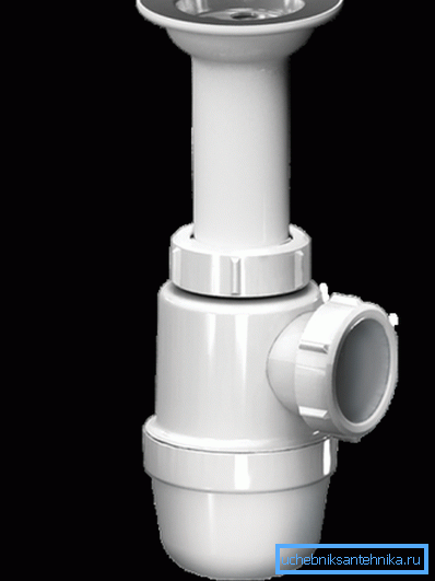 Flaschensiphon mit leichtem Zugang nach innen Flaschensiphon mit leichtem Zugang nach innen