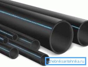 Schwarze Rohre für Wasserrohre mit unterschiedlichen Durchmessern Schwarze Rohre für Wasserrohre mit unterschiedlichen Durchmessern
