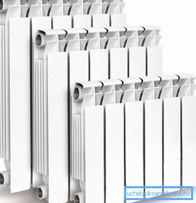 Diese Methode ist für Aluminiumheizkörper nicht sehr gut, da sie sich je nach Größe in ihrer Leistung unterscheiden.