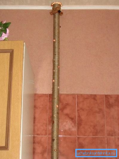 Das Heizungsrohr in der Küche dekorieren Das Heizungsrohr in der Küche dekorieren
