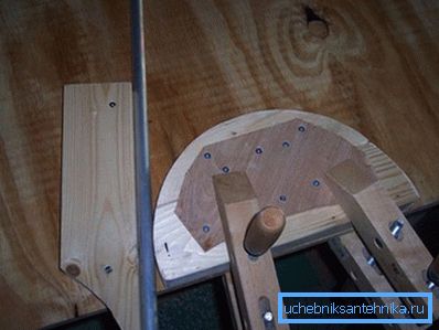 Holzgerät zum Biegen von Profilen und runden Rohren Holzgerät zum Biegen von Profilen und runden Rohren
