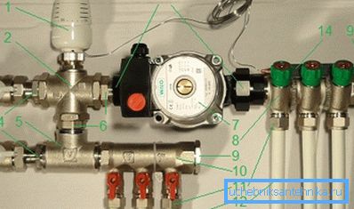 Die Details des Kollektorteils interessieren uns nicht, alle Aufmerksamkeit auf den Mischer. Die Details des Kollektorteils interessieren uns nicht, alle Aufmerksamkeit auf den Mischer.