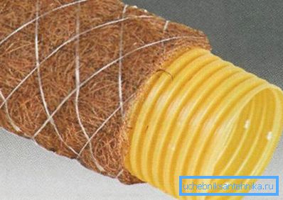 Ablaufrohr 110 mit einem Filter aus Kokosnussfasern für ein geschlossenes Ablaufsystem Ablaufrohr 110 mit einem Filter aus Kokosnussfasern für ein geschlossenes Ablaufsystem