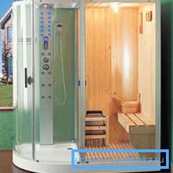 Dusche und Sauna in einem Dusche und Sauna in einem