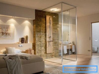 Dusche direkt neben dem Bett Dusche direkt neben dem Bett