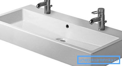 Vero Doppelwaschtisch der deutschen Firma Duravit. Vero Doppelwaschtisch der deutschen Firma Duravit.