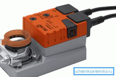Elektrische Lüftungsklappe ohne Rückholfeder. Elektrische Lüftungsklappe ohne Rückholfeder.