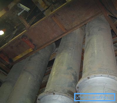 Flanschverbindung der Glasfaserleitung. Flanschverbindung der Glasfaserleitung.
