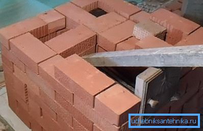 Bildung einer Ofenkammer und Installation einer Ofentür Bildung einer Ofenkammer und Installation einer Ofentür