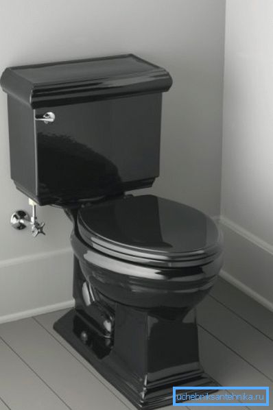 Foto schwarze Toilette Foto schwarze Toilette