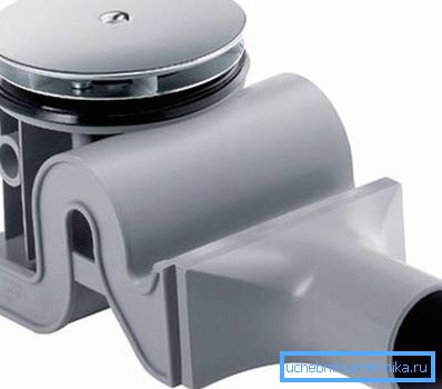 Foto eines kompakten Modells eines Duschsiphons Foto eines kompakten Modells eines Duschsiphons