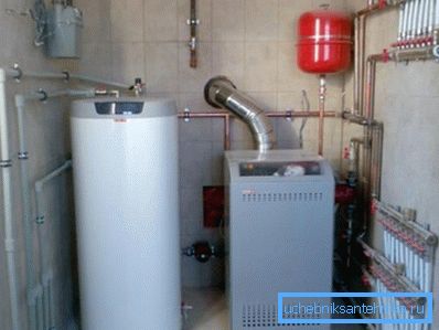 Gasinstallation der Heizung im Haus. Gasinstallation der Heizung im Haus.