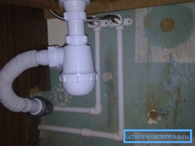 Das Haupthindernis für die Installation eines Geschirrspülers unter der Spüle ist ein Siphon Das Haupthindernis für die Installation eines Geschirrspülers unter der Spüle ist ein Siphon