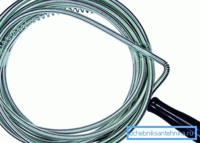 Beseitigen der Verstopfung der Schale mit einem Kabel Beseitigen der Verstopfung der Schale mit einem Kabel