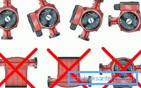 Wie man die Pumpe in die Heizungsanlage einbaut und falsch Wie man die Pumpe in die Heizungsanlage einbaut und falsch