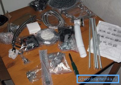 Kit für die Installation der Werksdusche Kit für die Installation der Werksdusche