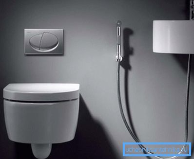 Hygienisches Duschset mit Mischbatterie im gleichen Stil wie die restlichen Sanitärinstallationen Hygienisches Duschset mit Mischbatterie im gleichen Stil wie die restlichen Sanitärinstallationen