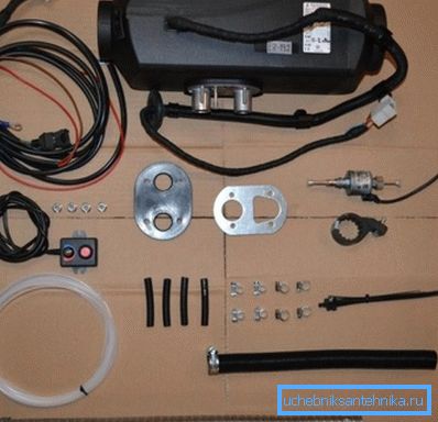 Lieferumfang für Luftheizung AirTronic Lieferumfang für Luftheizung AirTronic