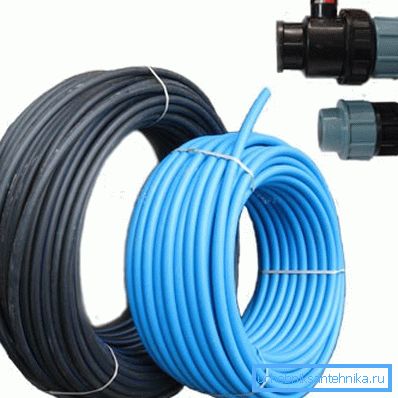 Zubehör für Sanitärinstallationen auf dem Land - Rohre und Formstücke aus Polyethylen Zubehör für Sanitärinstallationen auf dem Land - Rohre und Formstücke aus Polyethylen