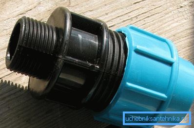 Klemmverschraubung zur Umrüstung von Polyethylen auf Polypropylen Klemmverschraubung zur Umrüstung von Polyethylen auf Polypropylen