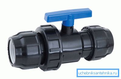 Kompressionskugelhahn 32 HDPE Kompressionskugelhahn 32 HDPE