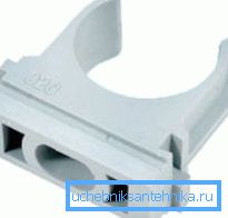 Befestigungsclip für Rohrleitungen aus Kunststoff und Metallkunststoff. Befestigungsclip für Rohrleitungen aus Kunststoff und Metallkunststoff.