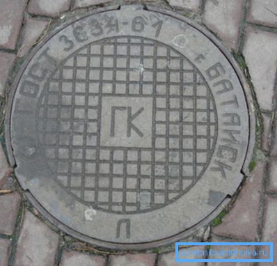 Schachtdeckel aus Gusseisen