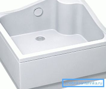 Rechteckige Duschwanne 90x90 cm mit Bodenventil Rechteckige Duschwanne 90x90 cm mit Bodenventil