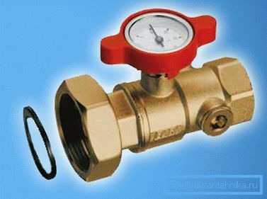 Messinghahn für Manometer mit Ablauf Messinghahn für Manometer mit Ablauf