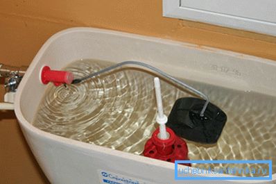 Amateurfoto der inneren Anordnung der Toilette mit dem Wasserstand Amateurfoto der inneren Anordnung der Toilette mit dem Wasserstand