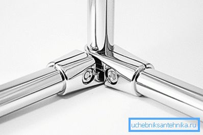 Chrome Möbelrohrmontage 25 mm Chrome Möbelrohrmontage 25 mm