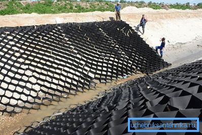 Geogitterinstallation