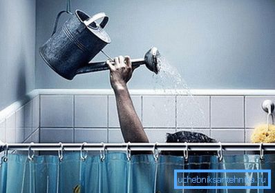 Auf dem Foto - extreme Dusche Auf dem Foto - extreme Dusche