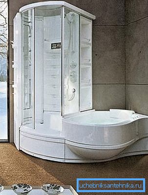 Auf dem Foto - multifunktionale Duschkabine mit Alvea-Badewanne. Auf dem Foto - multifunktionale Duschkabine mit Alvea-Badewanne.