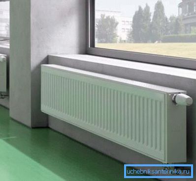 Auf den Foto-Panel-Batterien von Kermi