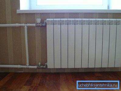 Das Foto zeigt einen typischen Aluminiumkonvektor. Das Foto zeigt einen typischen Aluminiumkonvektor.