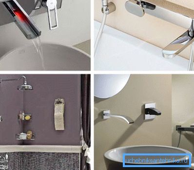 Auf dem Foto - Optionen für Einbauarmaturen für Waschbecken, Duschen und Badewannen. Auf dem Foto - Optionen für Einbauarmaturen für Waschbecken, Duschen und Badewannen.