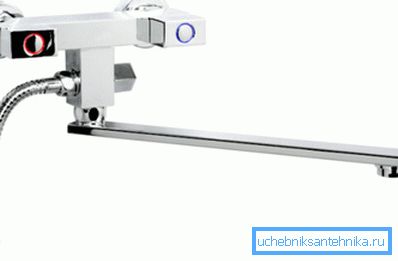 Rostfreier Auslauf für Mischer in Bad 50 cm Rostfreier Auslauf für Mischer in Bad 50 cm