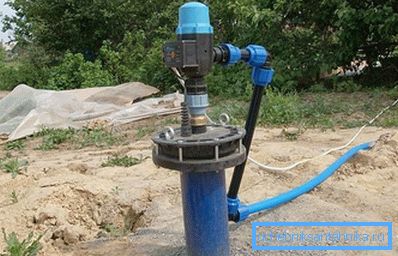 Brunnenkopf mit Pumpe Brunnenkopf mit Pumpe