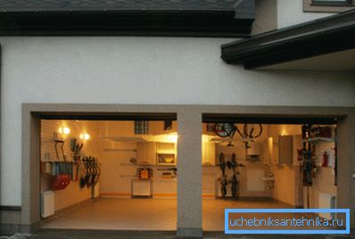 Heizung in der Garage vom Apartmenthaus Heizung in der Garage vom Apartmenthaus