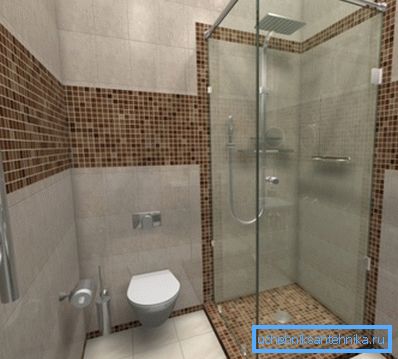 Glastrennwand für eine Dusche im Badezimmer
