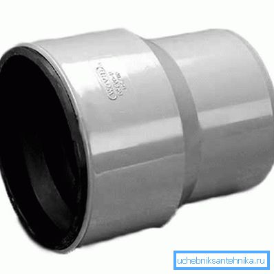 Kunststoff-Abwasserkanal (Adapter von Gusseisen auf Kunststoff) Kunststoff-Abwasserkanal (Adapter von Gusseisen auf Kunststoff)
