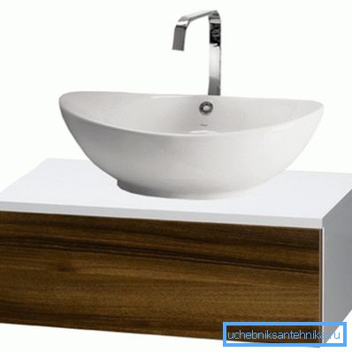 Hängende Spüle mit Schrank, minimalistischem Stil Hängende Spüle mit Schrank, minimalistischem Stil
