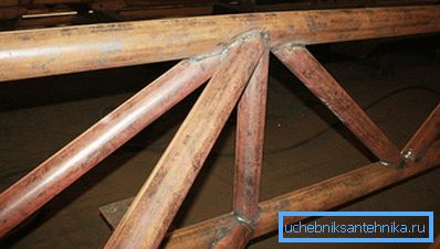 Ein Beispiel für einen komplexen Rundrohrbinder Ein Beispiel für einen komplexen Rundrohrbinder
