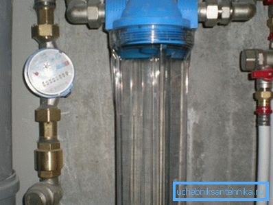 Einfacher Filter für die Installation in einer Wohnung mit einer Flasche Einfacher Filter für die Installation in einer Wohnung mit einer Flasche