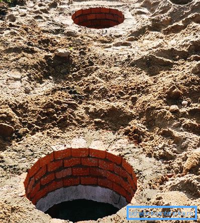 1135 Leere um den mit Sand bedeckten Brunnen