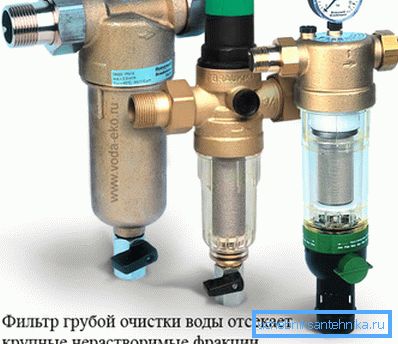 Verschiedene Filter an Wasserleitungen Verschiedene Filter an Wasserleitungen