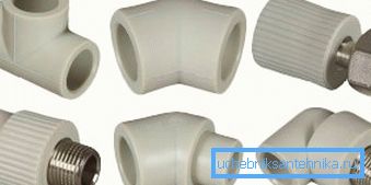 Verschiedene Arten von Fittings für Polypropylenrohre Verschiedene Arten von Fittings für Polypropylenrohre